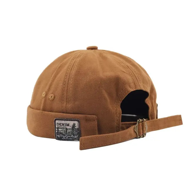 Men Docker Cap Retro Dome Melon Beanie Hats Adjustable Cotton Brimless Hat Hip Hop Hat Docker Hat