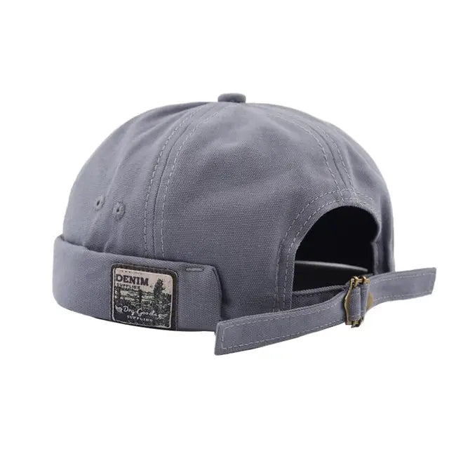 Men Docker Cap Retro Dome Melon Beanie Hats Adjustable Cotton Brimless Hat Hip Hop Hat Docker Hat