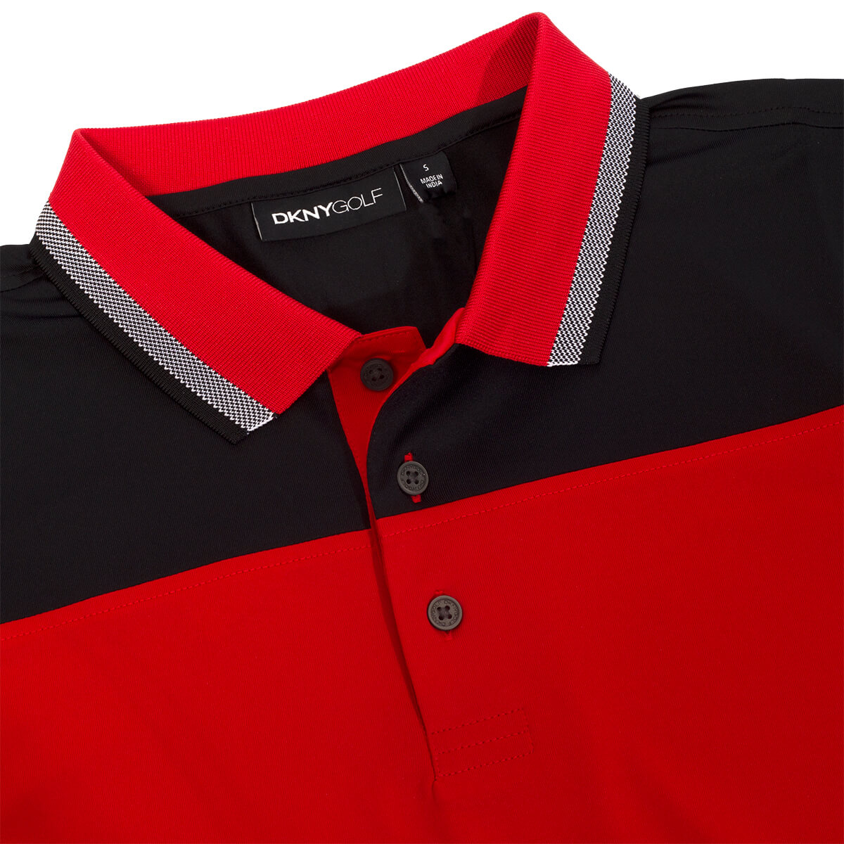 DKNY Mens Broadway Colour Block Lightweight Golf Polo Shirt 54% OFF RRP