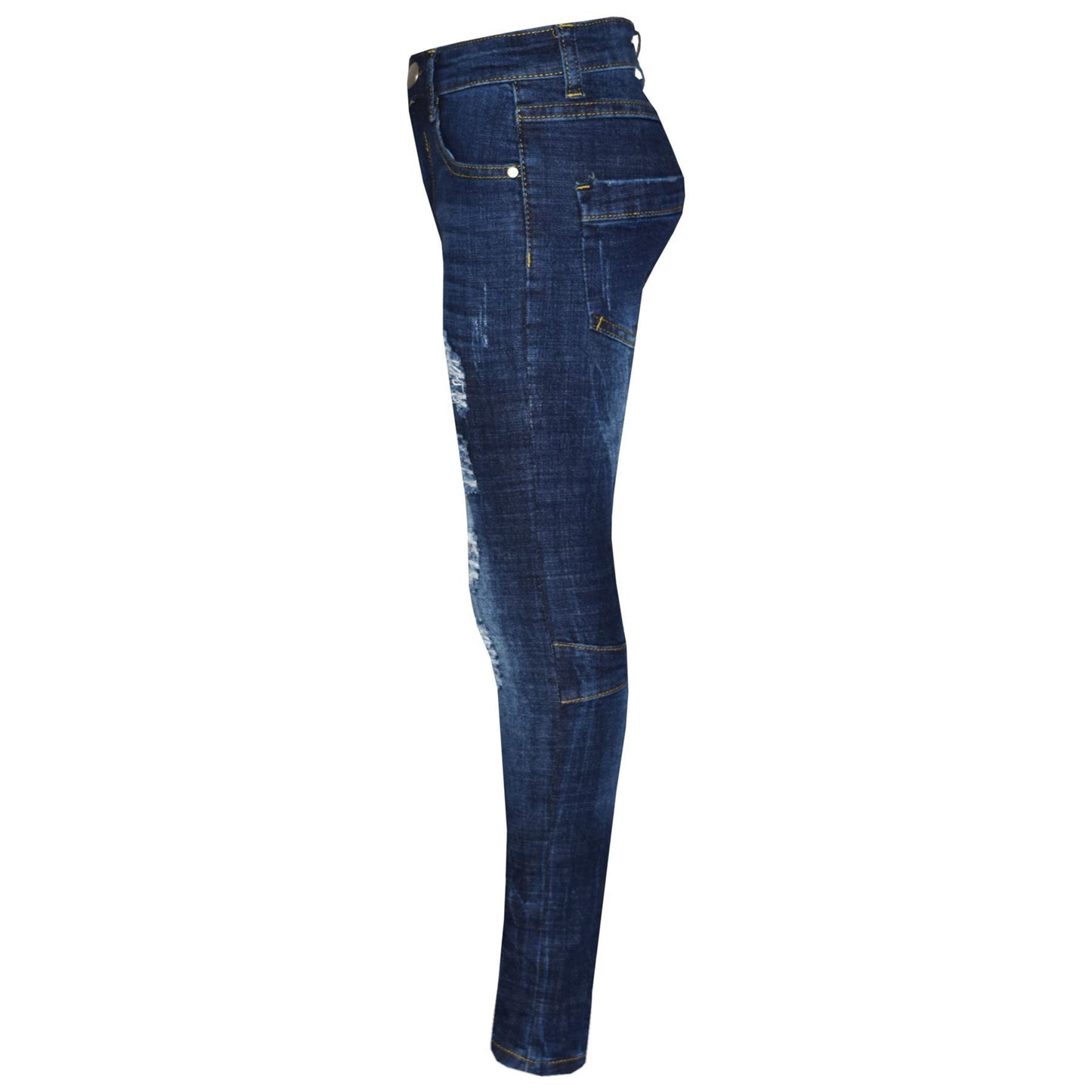 Kinder Jungen Skinny Jeans Denim Zerrissen Dehnbare Hose Neu Alter 3-13 Jahre 