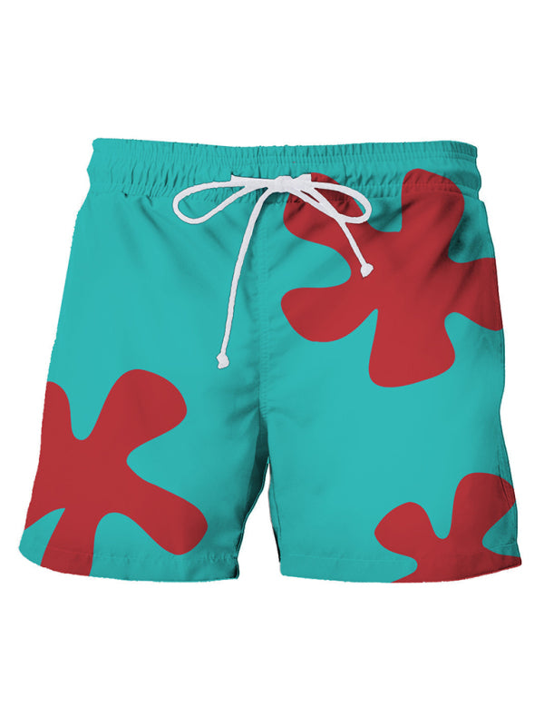 Strandshorts für Herren, lässig, bedruckt, für den Urlaub 
