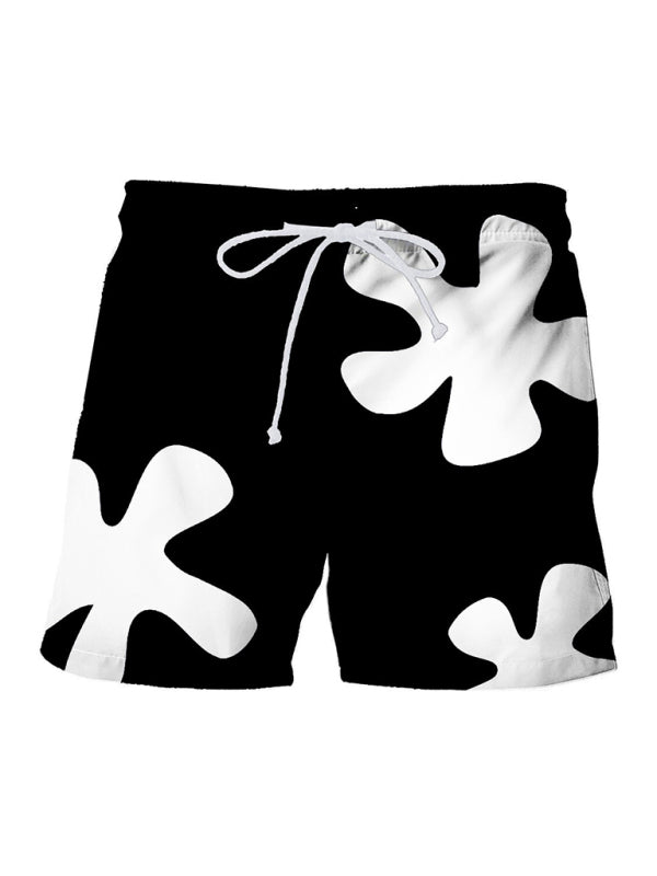 Strandshorts für Herren, lässig, bedruckt, für den Urlaub 