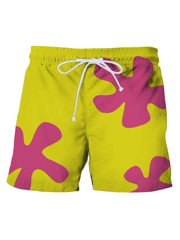 Strandshorts für Herren, lässig, bedruckt, für den Urlaub 