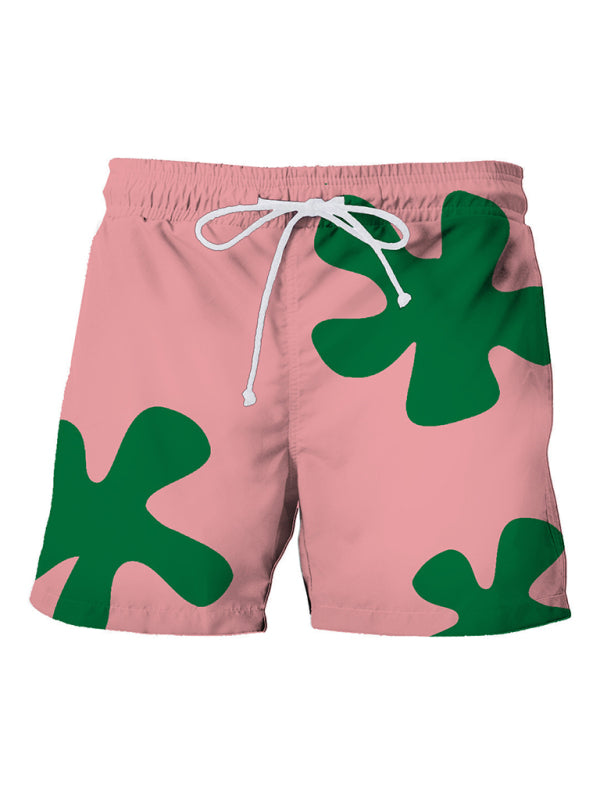 Strandshorts für Herren, lässig, bedruckt, für den Urlaub 
