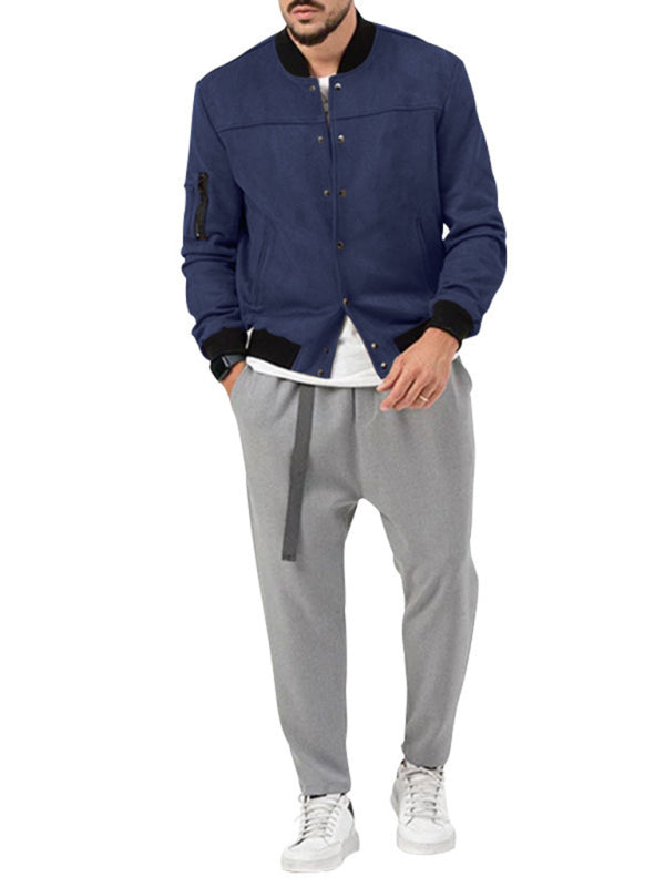 Neue langärmlige, lässige Strickjacke für Herren 