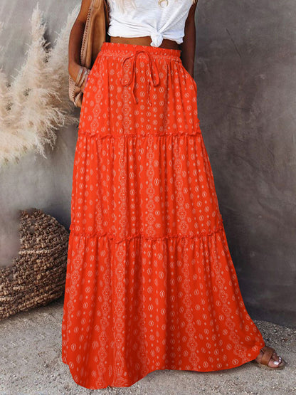 Neu Böhmischen stil rock Europäischen und Amerikanischen lose beiläufige hohe taille 