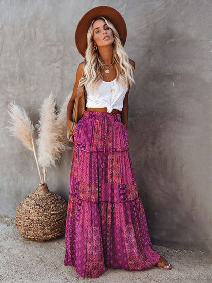Neu Böhmischen stil rock Europäischen und Amerikanischen lose beiläufige hohe taille 