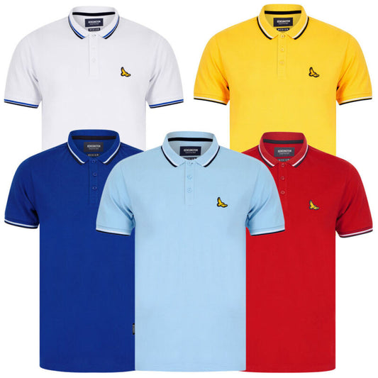 Kensington Eastside Polo Shirt Men's Pique Cotton Plain Casual T-Shirt Tee Top