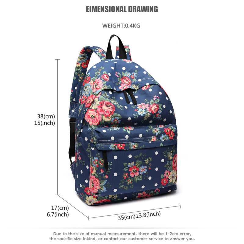 GIRLS BOYS RETRO BACKPACK SCHOOL RUCKSACK LAPTOP/TRAVEL/WORK BAG