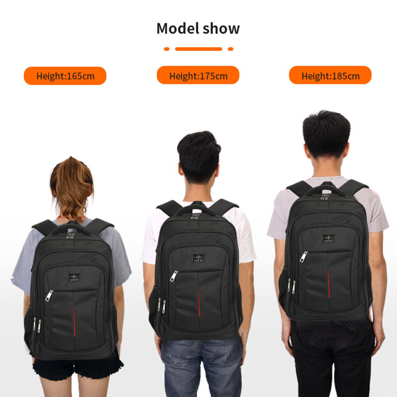 Men's Laptop Backpack Waterproof Anti Theft Rucksack Sport Travel School Bag UK