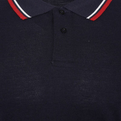 Mens Short Sleeve Plain Tipping Polo Shirt T Shirt Top Casual S-2XL Pique