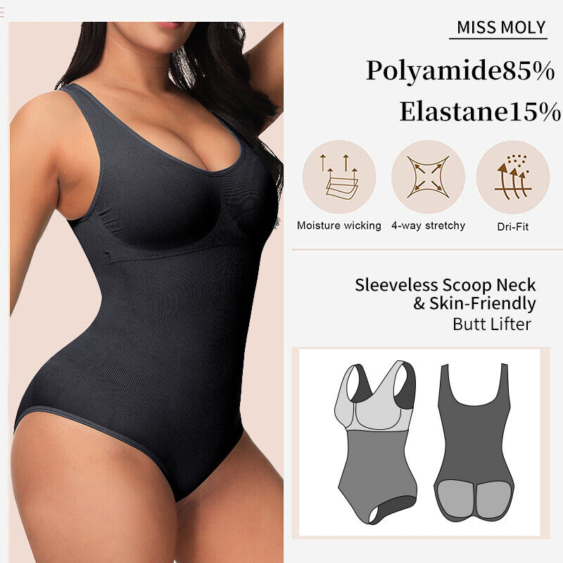 Womens Seamless Full Body Shaper Slimming Firm Control Tummy Bodysuit Shapewear