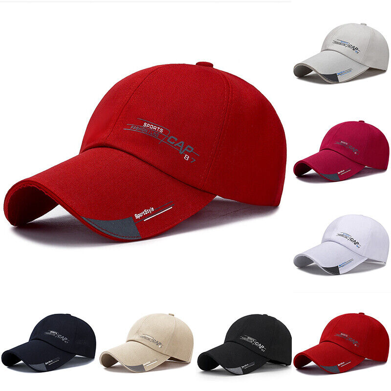 Baseball Caps Hat Mens Women Black sports Cap Adjustable Casual Summer Hats ~