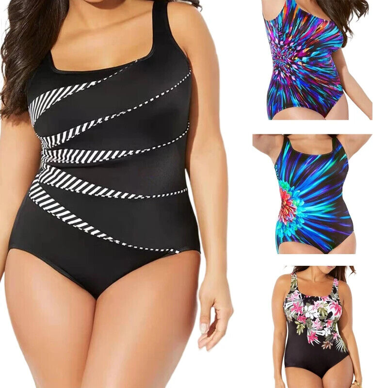 Women Tummy Control Monokini Bikini Swimming Costume Bathing Swimwear Swimsuit