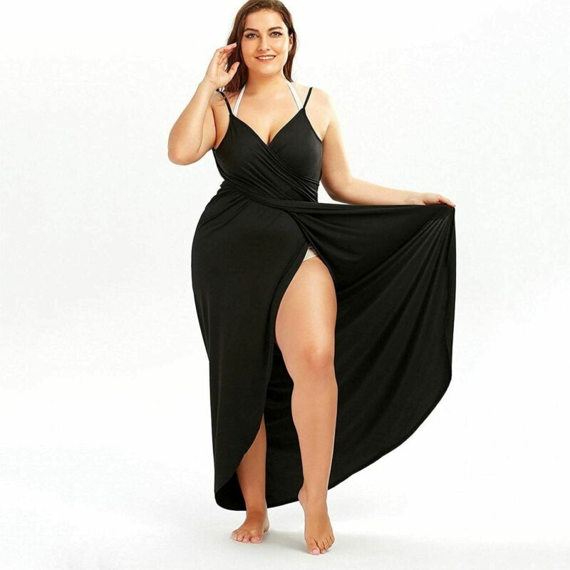 Women Bikini Cover Up Swim Beachwear Long Maxi Wrap Sarong Beach Dress Plus Size