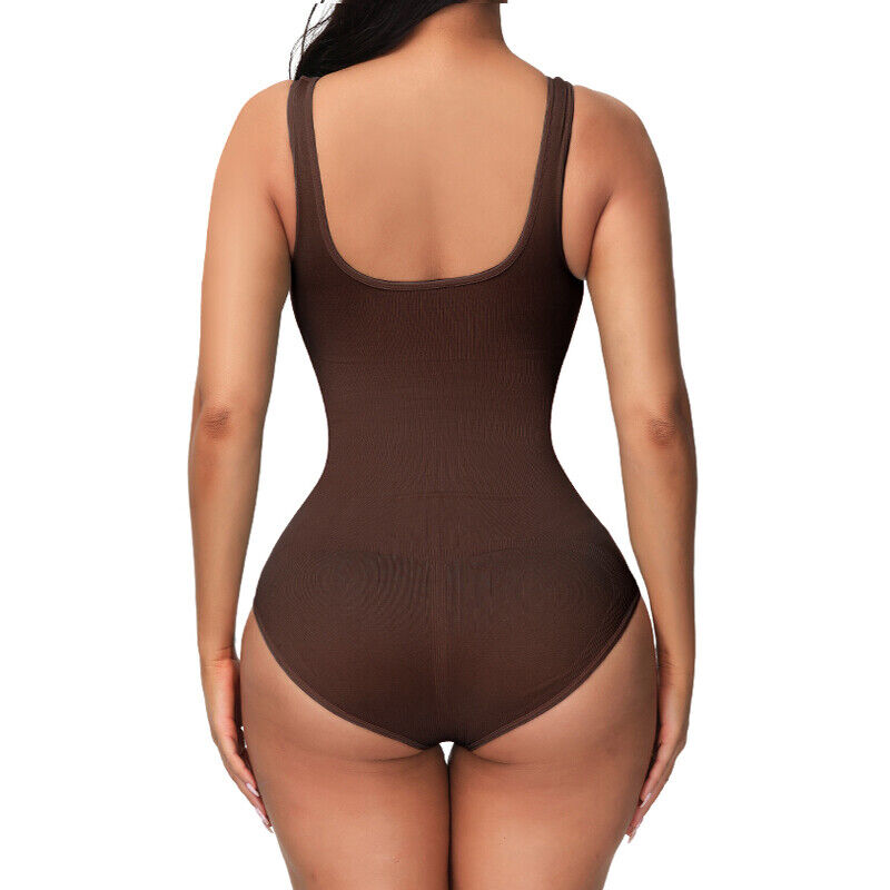 Women Trainer Tummy Control Firm Full Body Shaper Bodysuit Slimming Shapewear UK