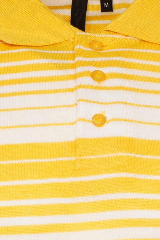 Mens Striped Polo Shirts Pique Short Sleeve Yarn Dyed T-Shirt Casual Top M - 6XL