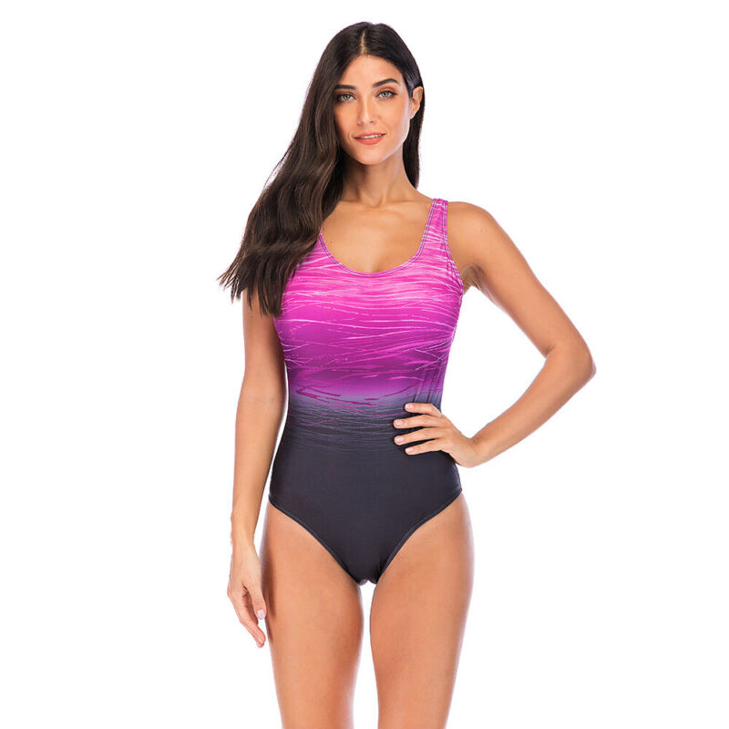 Women Tummy Control Monokini Swimming Costume Plus Size One Piece Beach Swimsuit