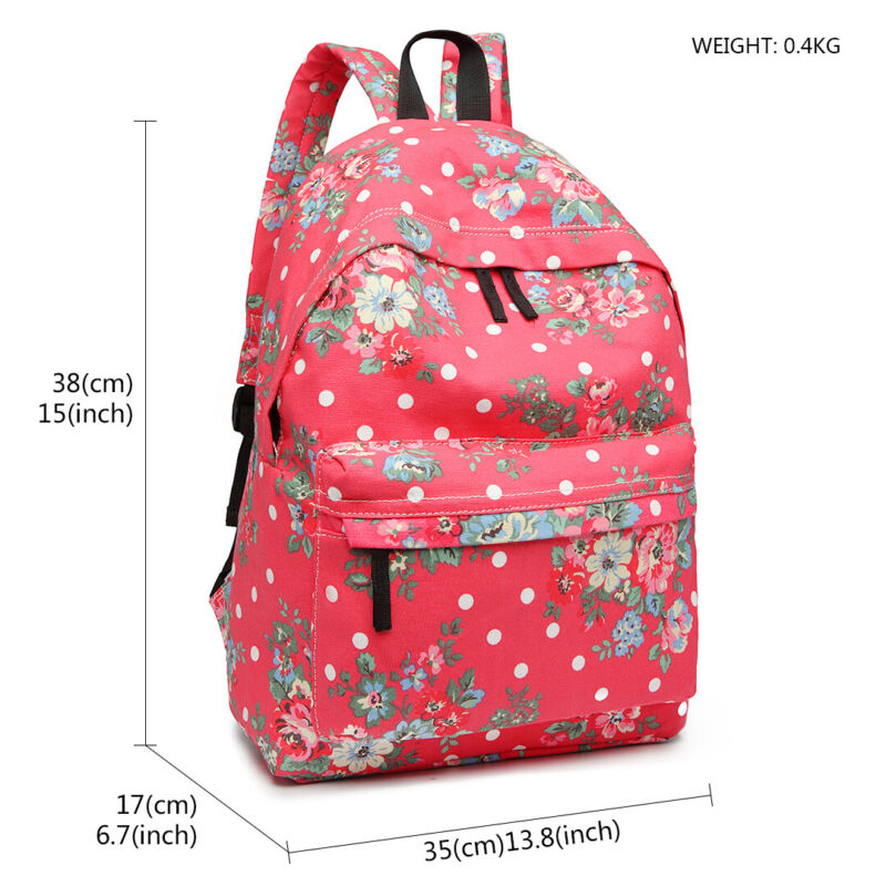 GIRLS BOYS RETRO BACKPACK SCHOOL RUCKSACK LAPTOP/TRAVEL/WORK BAG