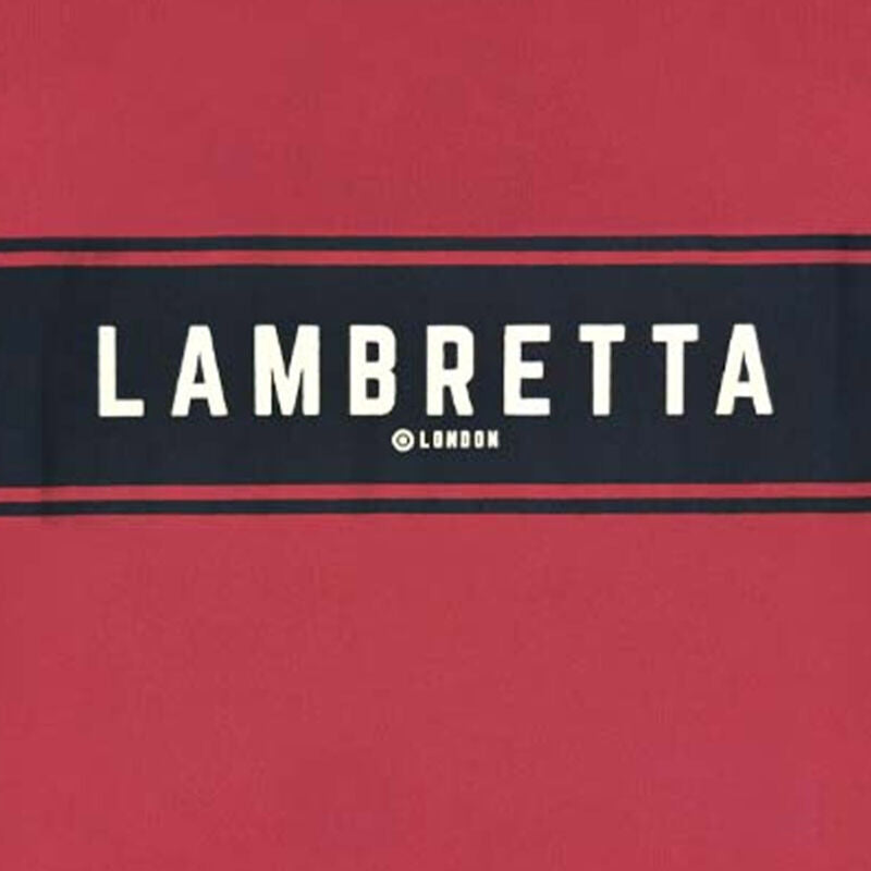 Lambretta Mens Logo Panel Raglan Retro Crew Neck T-Shirt Tee Top