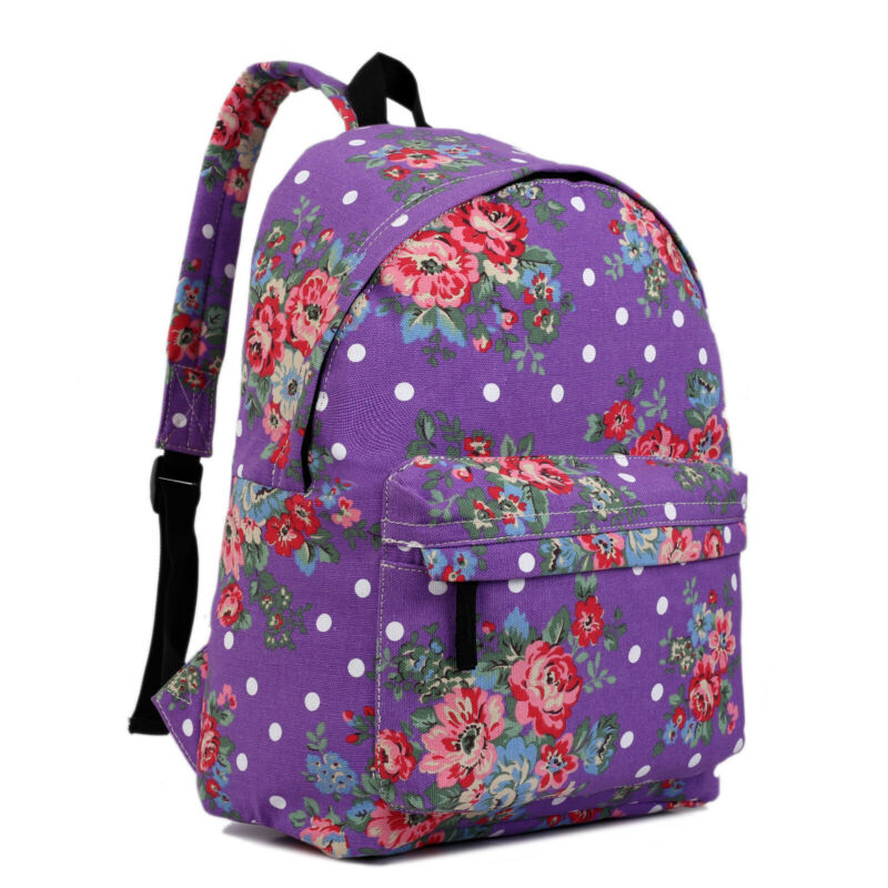 GIRLS BOYS RETRO BACKPACK SCHOOL RUCKSACK LAPTOP/TRAVEL/WORK BAG