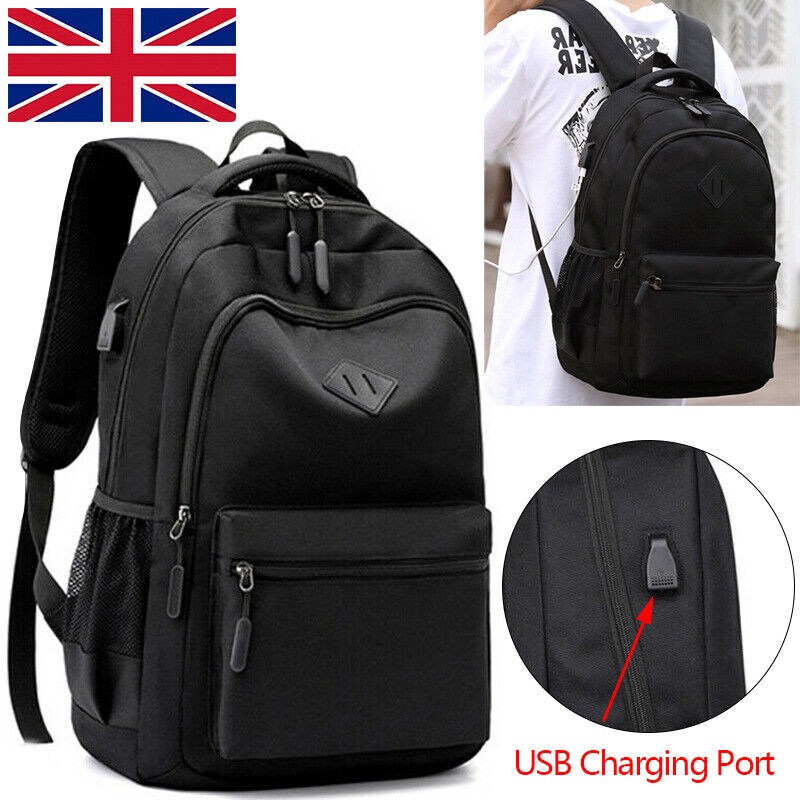 Mens Womens Large Laptop Backpack Waterproof Rucksack Shoulder Travel School Bag