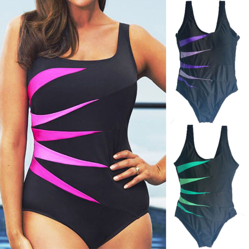 Plus Size Womens Ladies Tummy Control Monokini Bikini Swimming Costume Swimsuit！