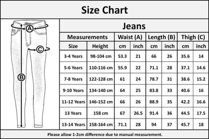 Kids Jeans Denim Ripped Comfort Stretch Trousers Pants Boys Age 3-13 Years