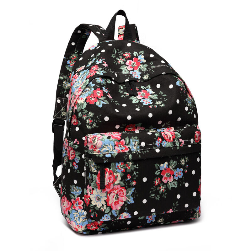 GIRLS BOYS RETRO BACKPACK SCHOOL RUCKSACK LAPTOP/TRAVEL/WORK BAG