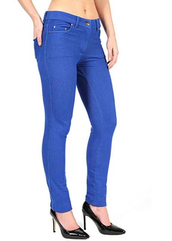 Ladies Women Skinny Stretch Jeggings Pants Plus Size Jeans Pockets UK 8-26 Size