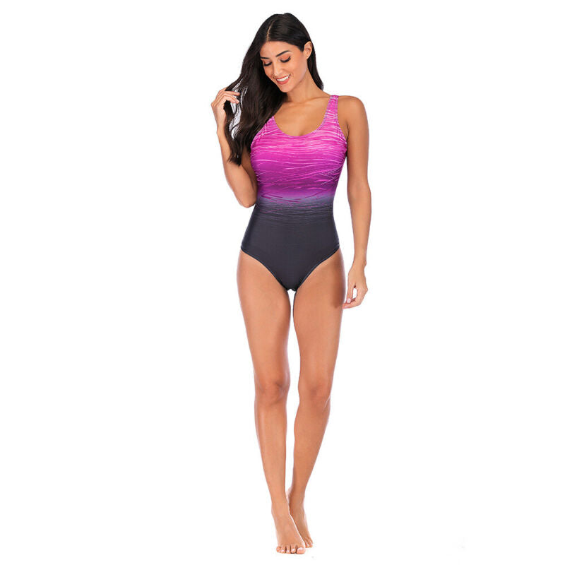 Women Tummy Control Monokini Swimming Costume Plus Size One Piece Beach Swimsuit