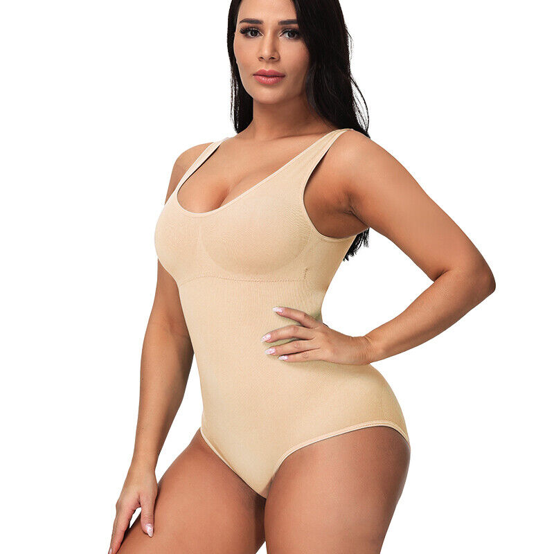 Women Trainer Tummy Control Firm Full Body Shaper Bodysuit Slimming Shapewear UK