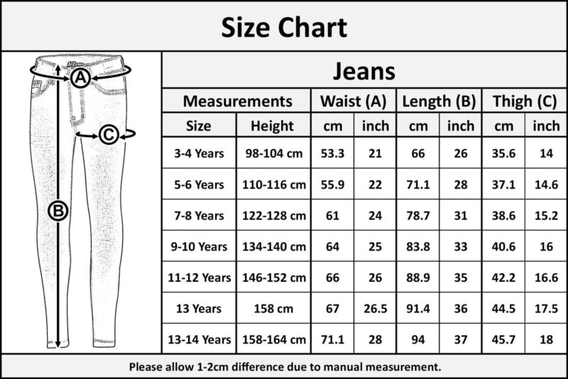 Boys Stretchy Jeans Kids Ripped Denim Skinny Jeans Pants Trousers Age 5-13 Years