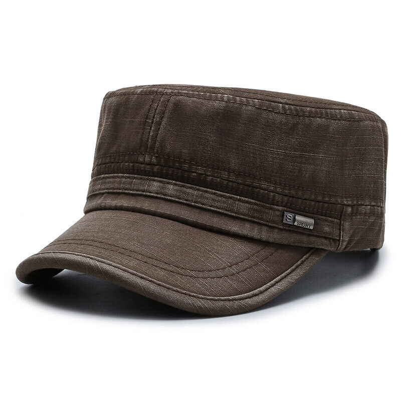 Mens Cap Army Hat Cadet Castro Military Patrol Baseball Autumn Hat Adjustable UK