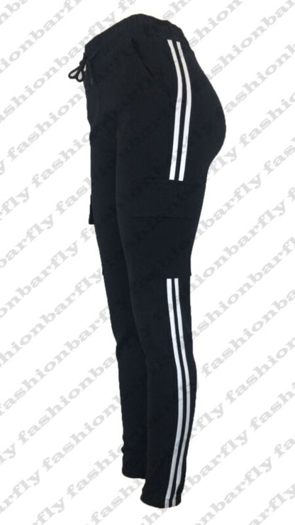 Ladies Combat Cargo Trouser Stretch Elasticated Waist Cotton Blend Cargo Pant