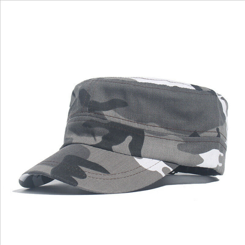 Mens Womens Camouflage Army Hat Camo Military Cadet Combat Fishing-Baseball-Cap