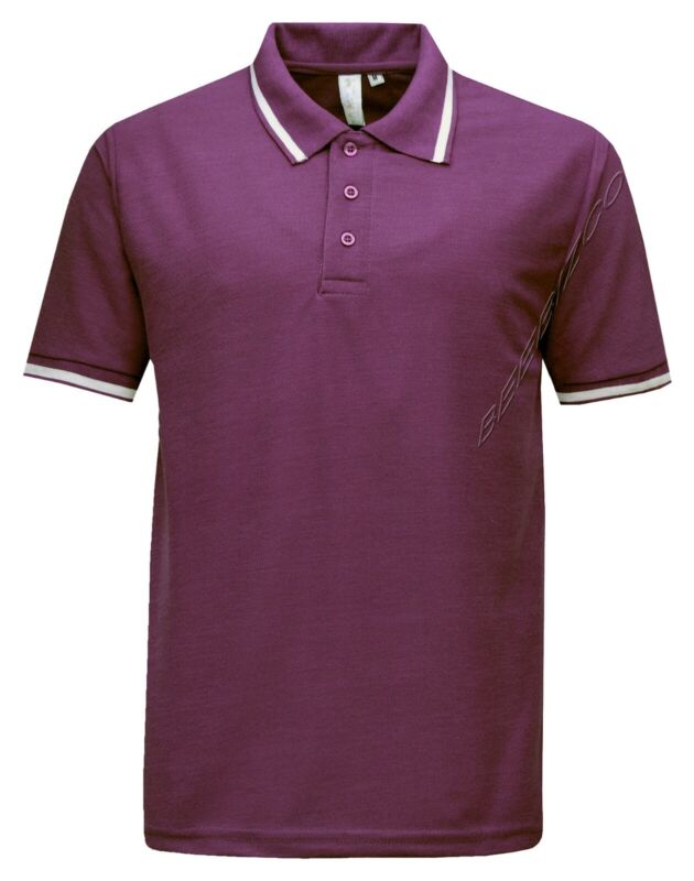 Mens Short Sleeve Polo Shirt Plain Pique Single/Double Tipping Collar M - 6XL