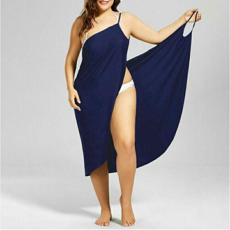 Women Bikini Cover Up Swim Beachwear Long Maxi Wrap Sarong Beach Dress Plus Size