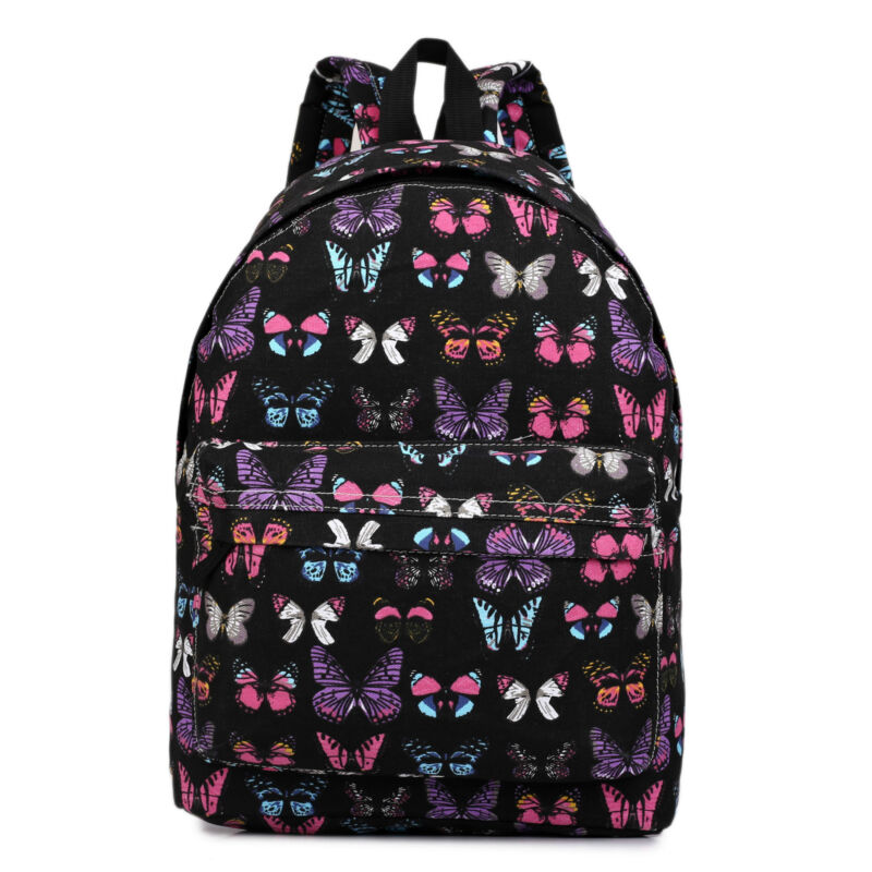 GIRLS BOYS RETRO BACKPACK SCHOOL RUCKSACK LAPTOP/TRAVEL/WORK BAG