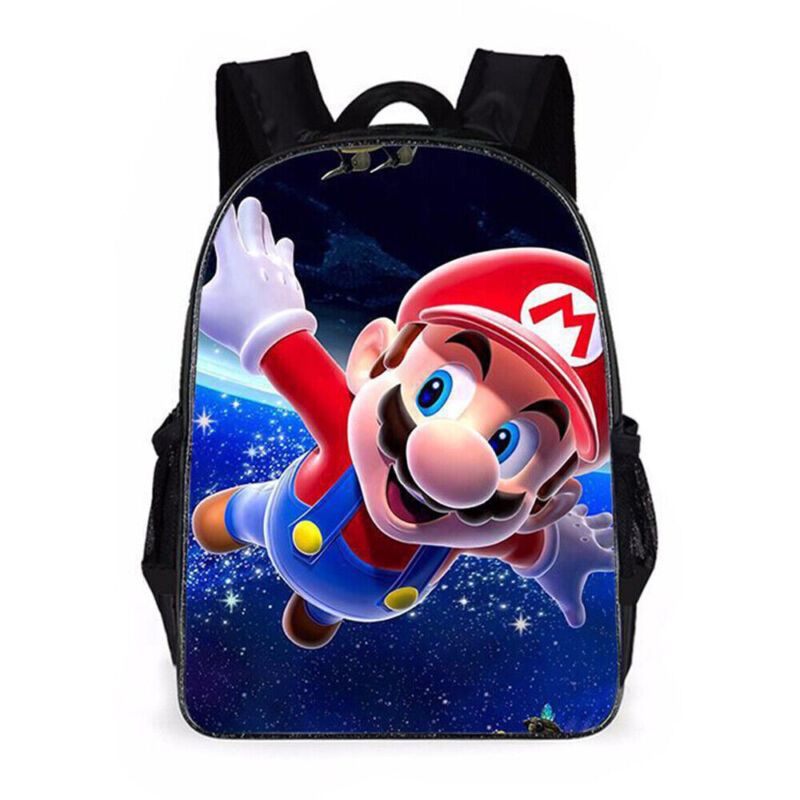 Super Mario Kids Backpack Boys Girls' Cartoon School Bag Casual Travel Rucksack