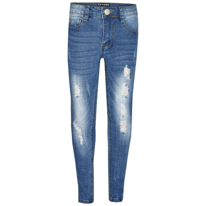 Kinder Jungen Skinny Jeans Denim Zerrissen Dehnbare Hose Neu Alter 3-13 Jahre 