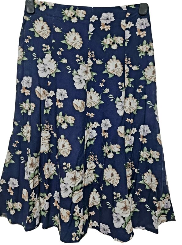 Women ladies Summer Floral Print Skirt Elasticated Waist Size 10-24 length 27"