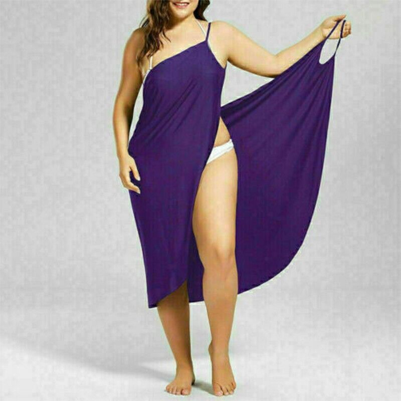 Women Bikini Cover Up Swim Beachwear Long Maxi Wrap Sarong Beach Dress Plus Size