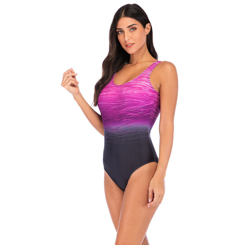 Women Tummy Control Monokini Swimming Costume Plus Size One Piece Beach Swimsuit